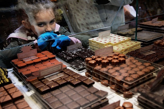 Rất nhiều loại và hương vị khác nhau của Chocola được trưng bày ở bảo tàng